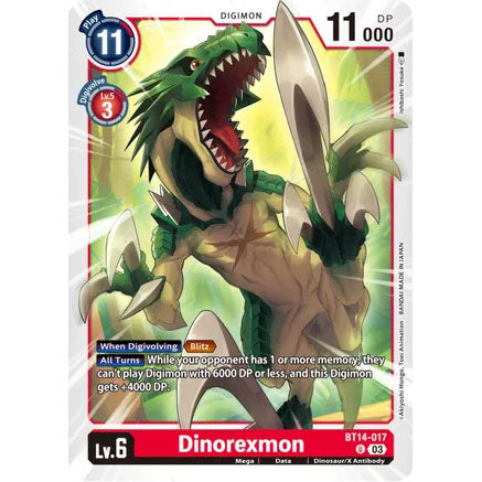DCG [BT14-017 U] Dinorexmon