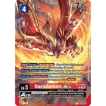 DCG [BT15-014 SR] Garudamon Ace (Alternate Art)