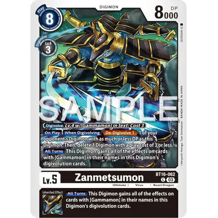 DCG [BT16-062 C] Zanmetsumon