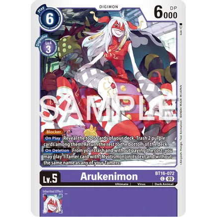 DCG [BT16-072 C] Arukenimon