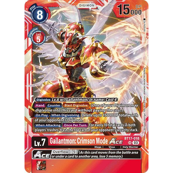 DCG [BT17-018 SR] Gallantmon: Crimson Mode ACE