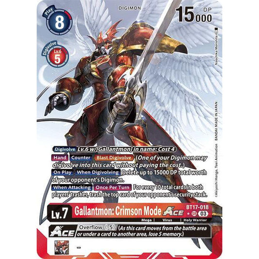 DCG [BT17-018 SR] Gallantmon: Crimson Mode ACE (Alternate Art