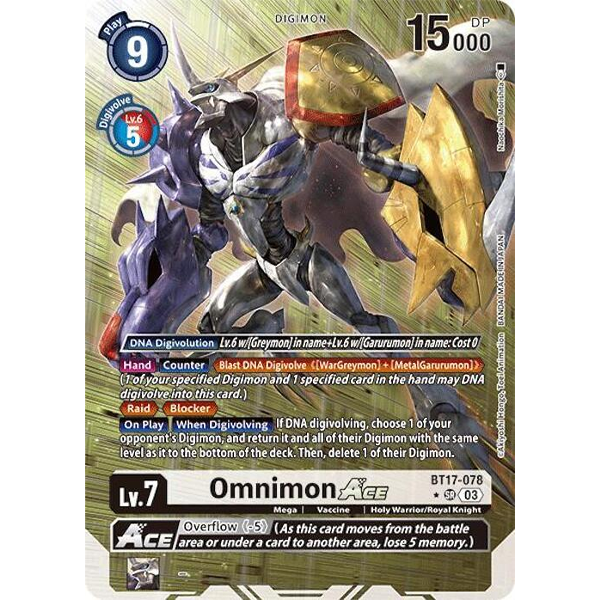 DCG [BT17-078 SR] Omnimon ACE (Alternate Art)