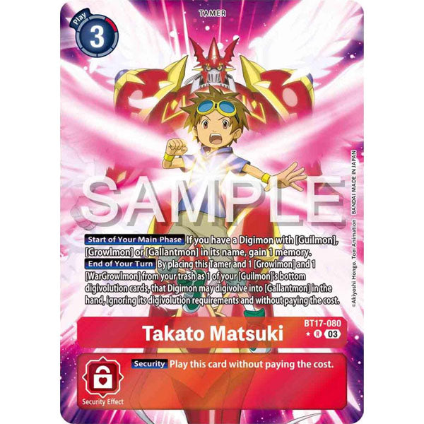 DCG [BT17-080 R] Takato Matsuki (Alternate Art)