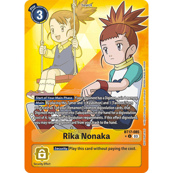 DCG [BT17-085 U] Rika Nonaka (Alternate Art - Box Promotion Pack)