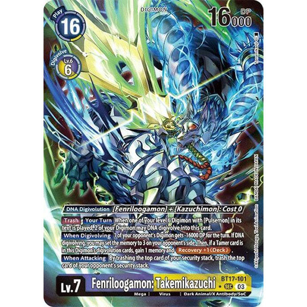 DCG [BT17-101 SEC] Fenriloogamon: Takemikazuchi (Alternate Art)