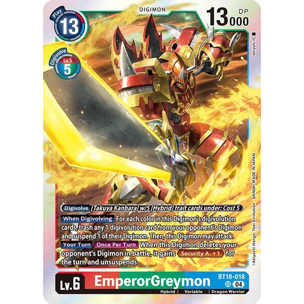 DCG [BT18-018 SR] EmperorGreymon