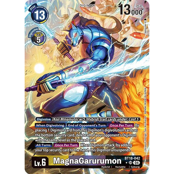 DCG [BT18-042 SR] MagnaGarurumon (Alternate Art)