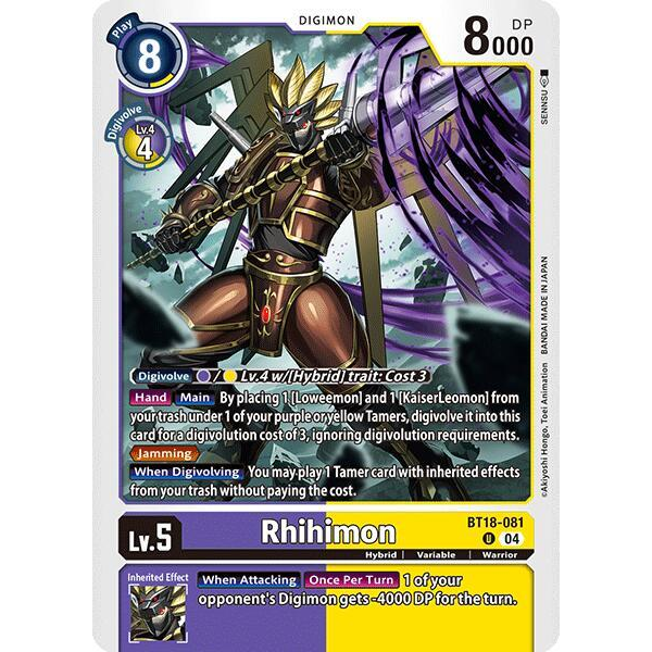 DCG [BT18-081 U] Rhihimon