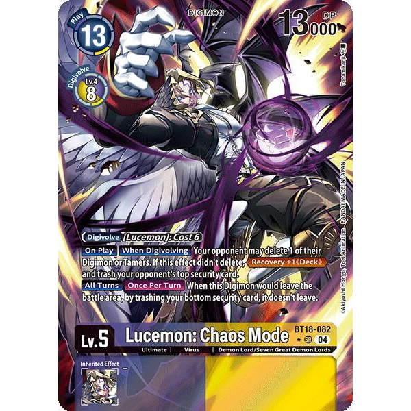 DCG [BT18-082 SR] Lucemon: Chaos Mode (Alternate Art)