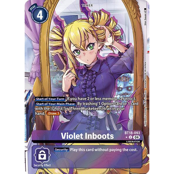 DCG [BT18-093 U] Violet Inboots (Alternate Art)