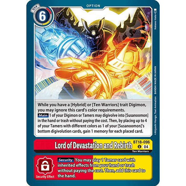 DCG [BT18-096 U] Lord of Devastation and Rebirth