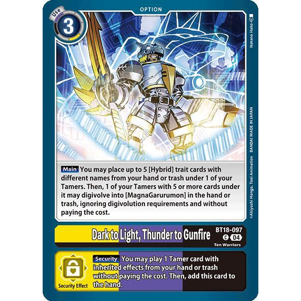 DCG [BT18-097 C] Dark to Light, Thunder to Gunfire