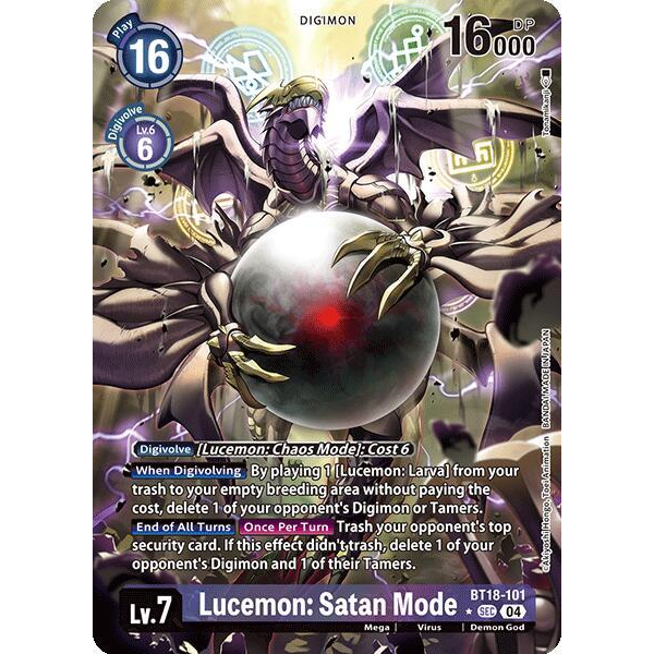 DCG [BT18-101 SEC] Lucemon: Satan Mode (Alternate Art)