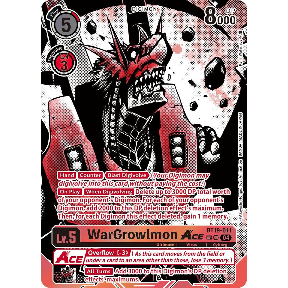 DCG [BT19-011 SR] WarGrowlmon ACE (Textured)