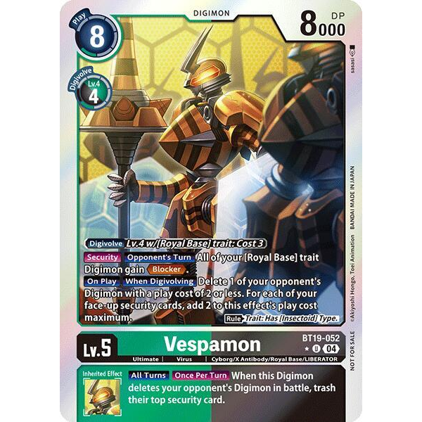 DCG [BT19-052 U] Vespamon (Release Special Booster 2.0: Box Promotion Pack)
