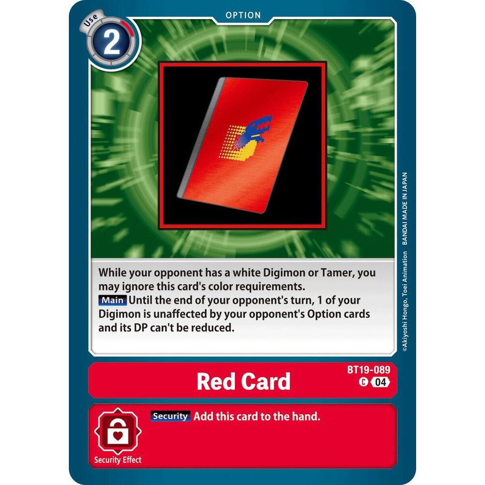 DCG [BT19-089 C] Red Card