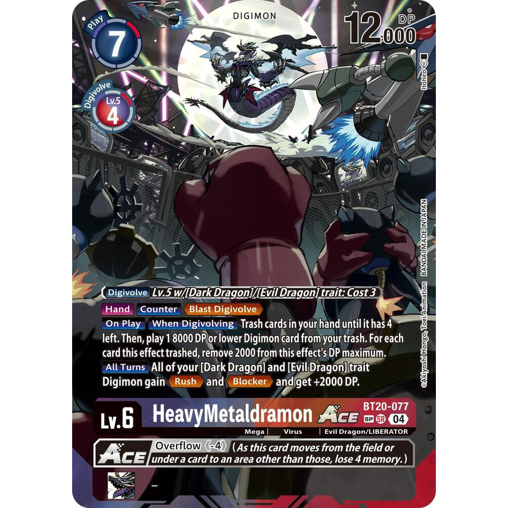 DCG [BT20-077 SR] HeavyMetaldramon ACE (Textured)
