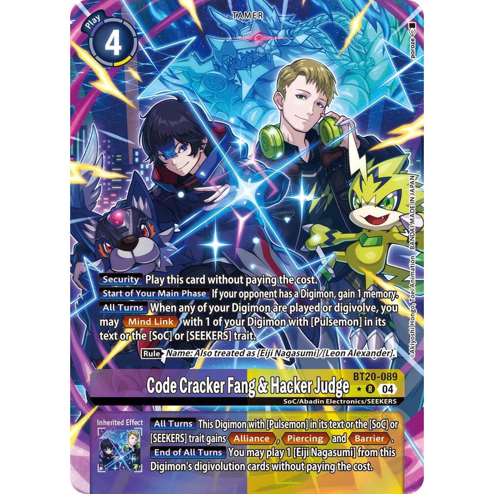 DCG [BT20-089 R] Code Cracker Fang & Hacker Judge (Alternate Art)