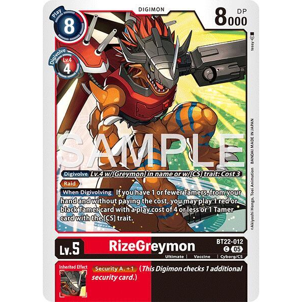 DCG [BT22-012 C] RizeGreymon