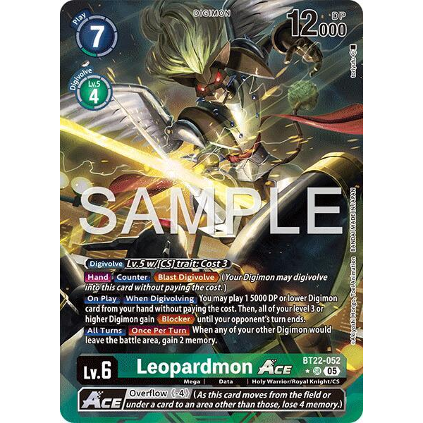 DCG [BT22-052 SR] Leopardmon ACE (Alternate Art)