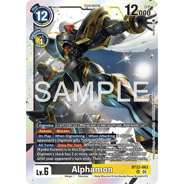 DCG [BT22-063 SR] Alphamon