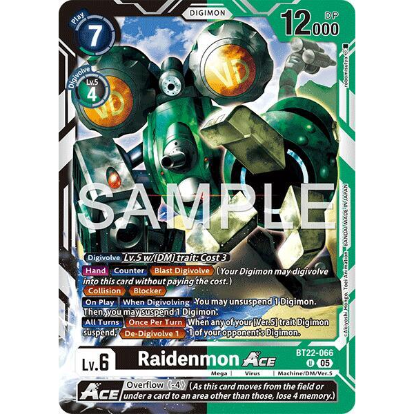 DCG [BT22-066 U] Raidenmon ACE