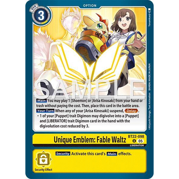 DCG [BT22-098 U] Unique Emblem: Fable Waltz
