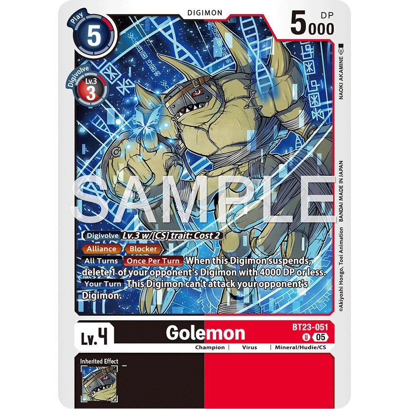 DCG [BT23-051 U] Golemon
