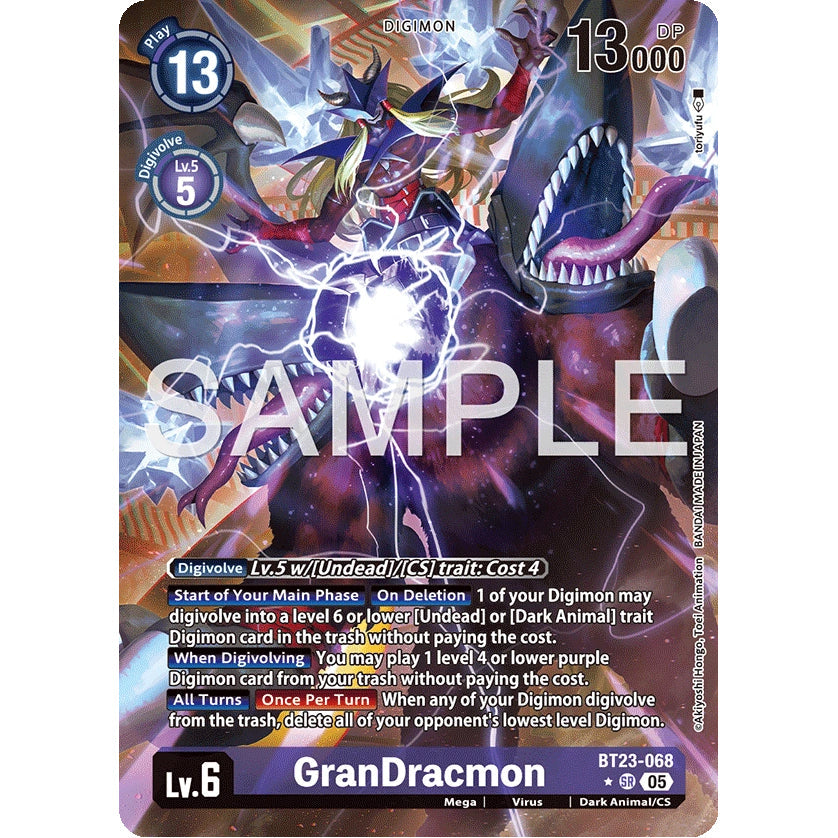 DCG [BT23-068 SR] GranDracmon (Alternate Art)