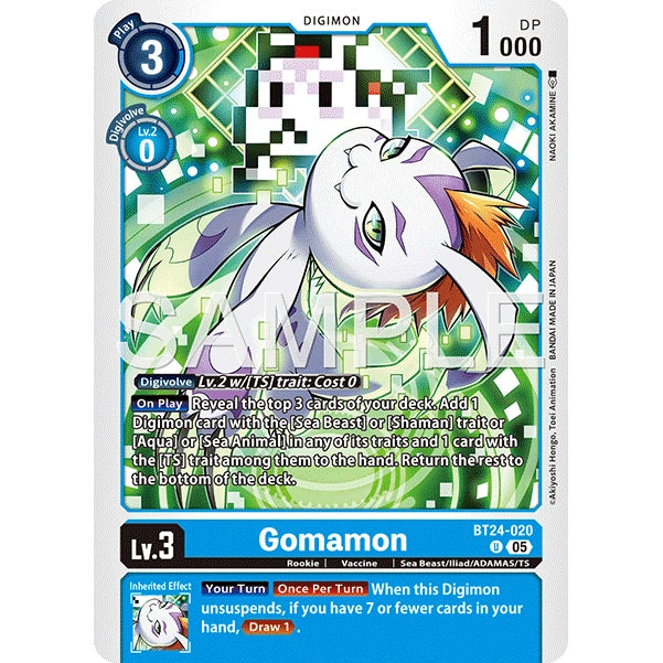 DCG [BT24-020 U] Gomamon