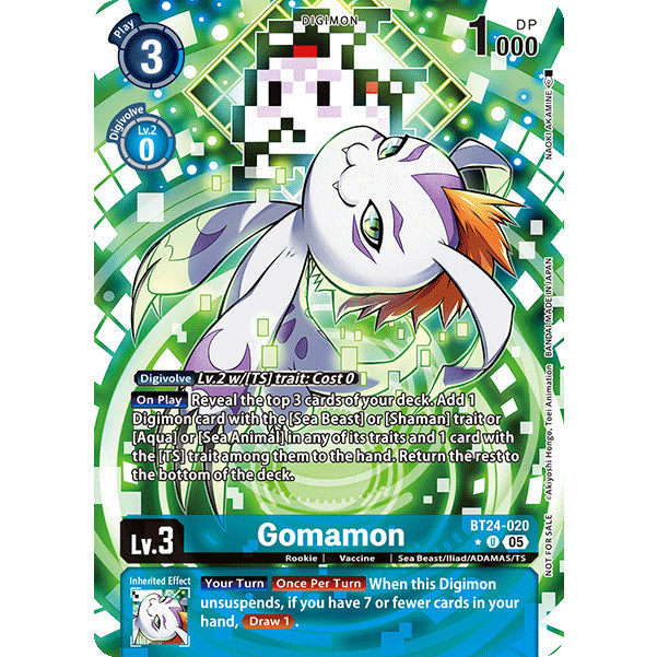 DCG [BT24-020 U] Gomamon (BT24 Box Promo Pack)