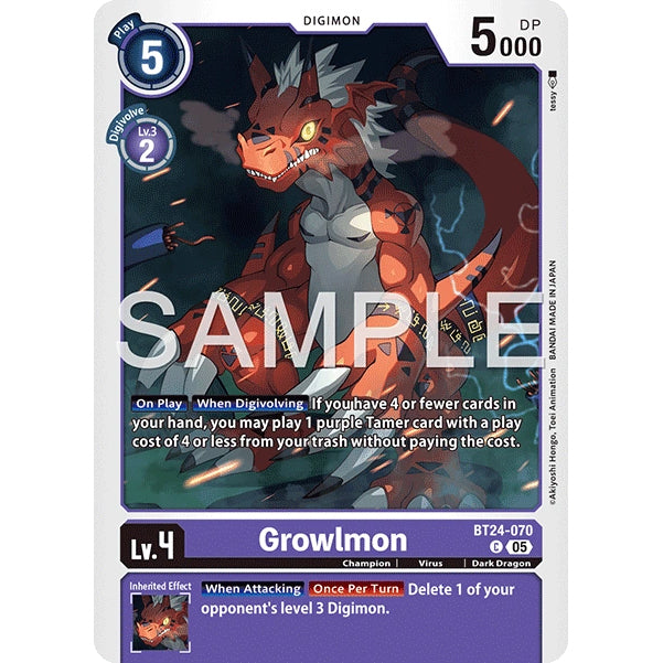 DCG [BT24-070 C] Growlmon
