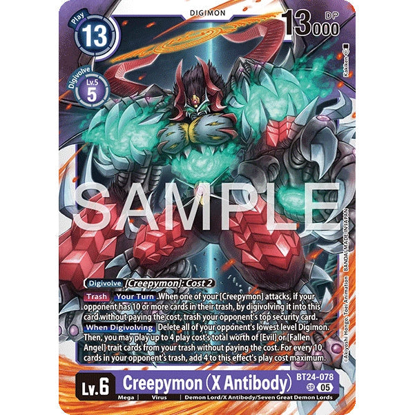 DCG [BT24-078 SR] Creepymon (X Antibody)