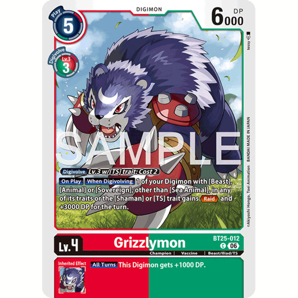 DCG [BT25-012 C] Grizzlymon
