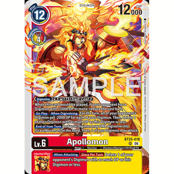 DCG [BT25-018 SR] Apollomon