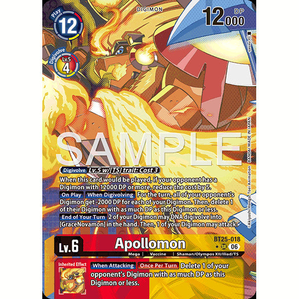 DCG [BT25-018 SR] Apollomon (Alternate Art)