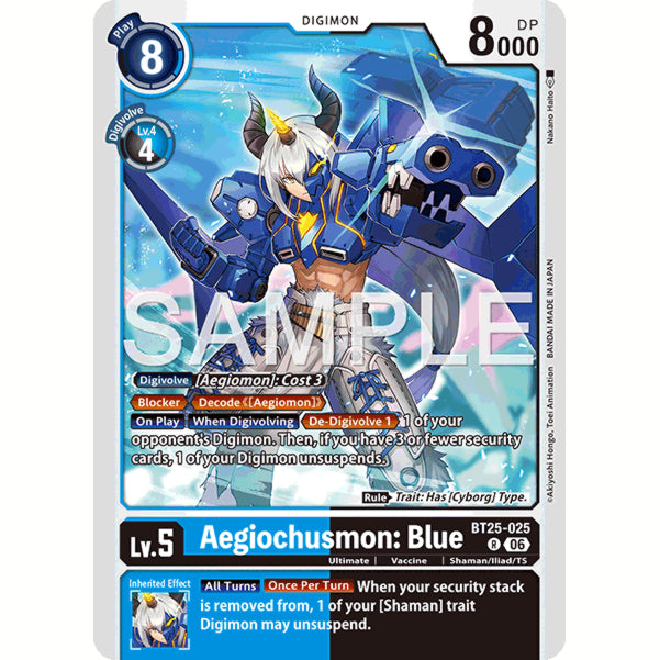 DCG [BT25-025 R] Aegiochusmon: Blue