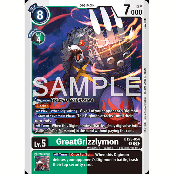 DCG [BT25-054 R] GreatGrizzlymon