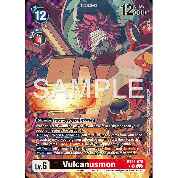 DCG [BT25-075 SR] Vulcanusmon (Alternate Art)
