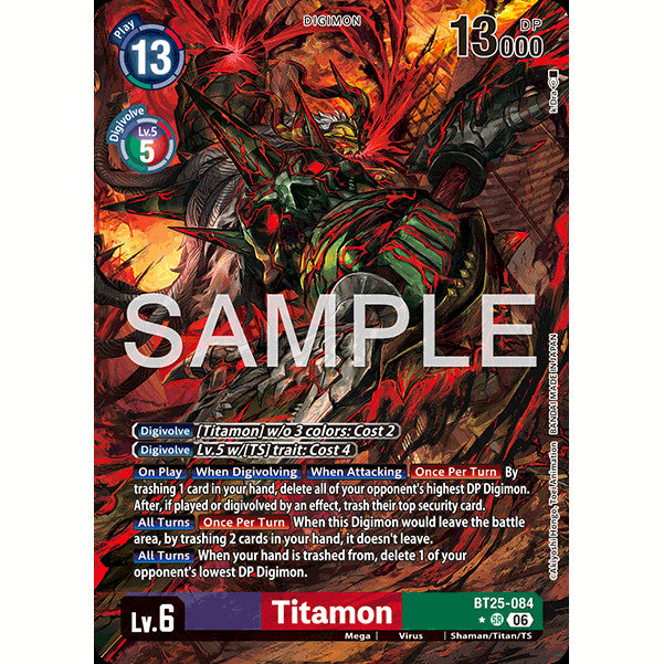 DCG [BT25-084 SR] Titamon (Alternate Art)