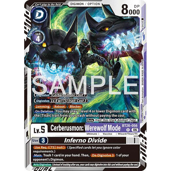 DCG [BT26-056 R] Cerberusmon: Werewolf Mode // Inferno Divide