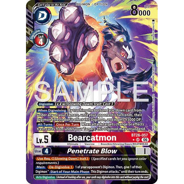 DCG [BT26-057 SR] Bearcatmon // Penetrate Blow (Alternate Art)