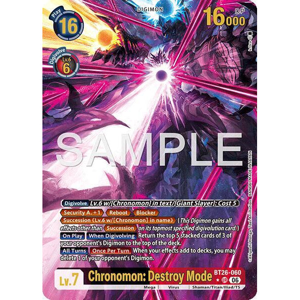 DCG [BT26-060 UR] Chronomon: Destroy Mode (Alternate Art)