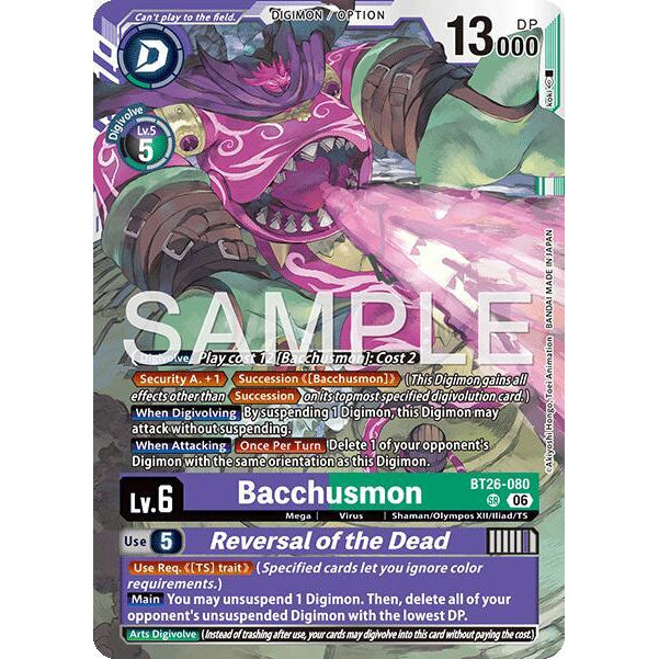 DCG [BT26-080 SR] Bacchusmon // Reversal of the Dead