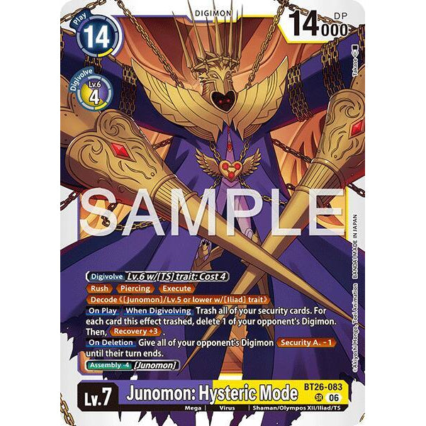 DCG [BT26-083 SR] Junomon: Hysteric Mode