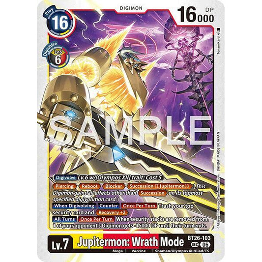 DCG [BT26-103 SEC] Jupitermon: Wrath Mode