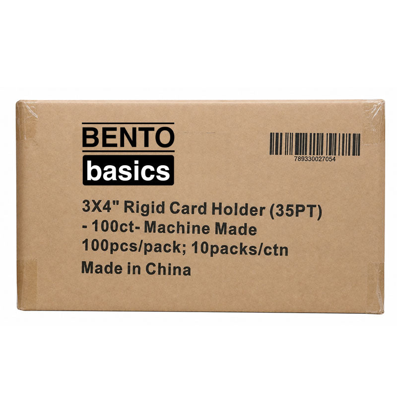 Bento Basics - 3" x 4" Clear Regular Toploaders Bulk Case (1000 ct)