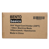 Bento Basics - 3" x 4" Clear Regular Toploaders Bulk Case (1000 ct)