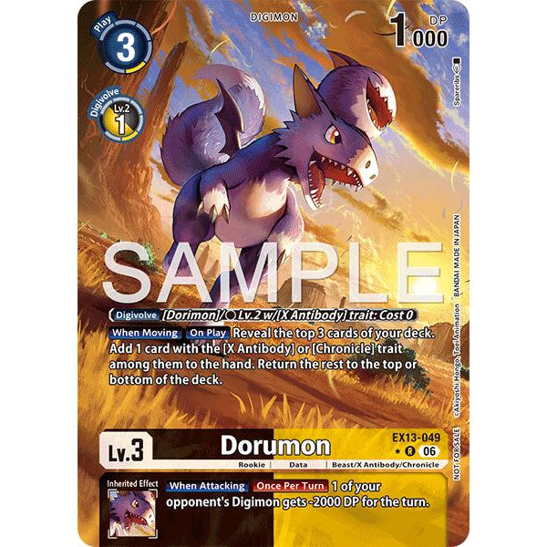 DCG [EX13-049 R] Dorumon (Extended Art)